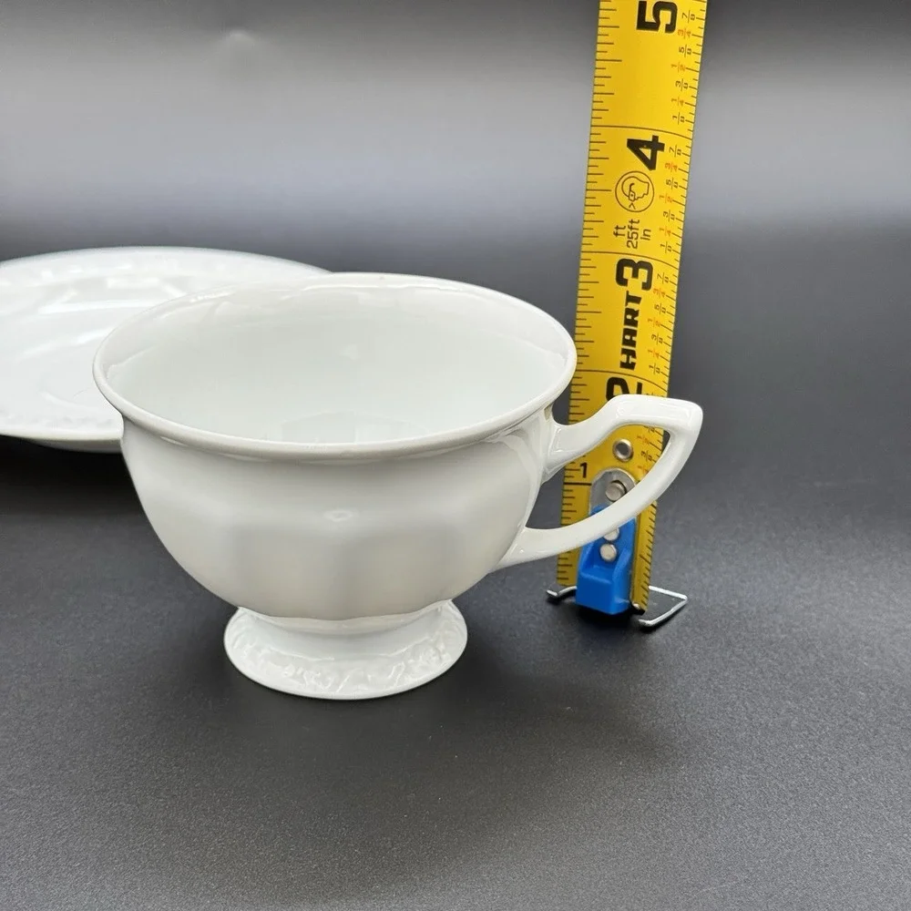 Vintage Rosenthal Maria White Tea Cup and Saucer Germany Cottagecore Replacement